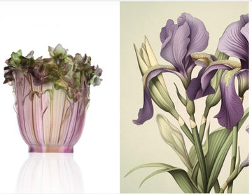 Lilac Blooms Crystal Vase
