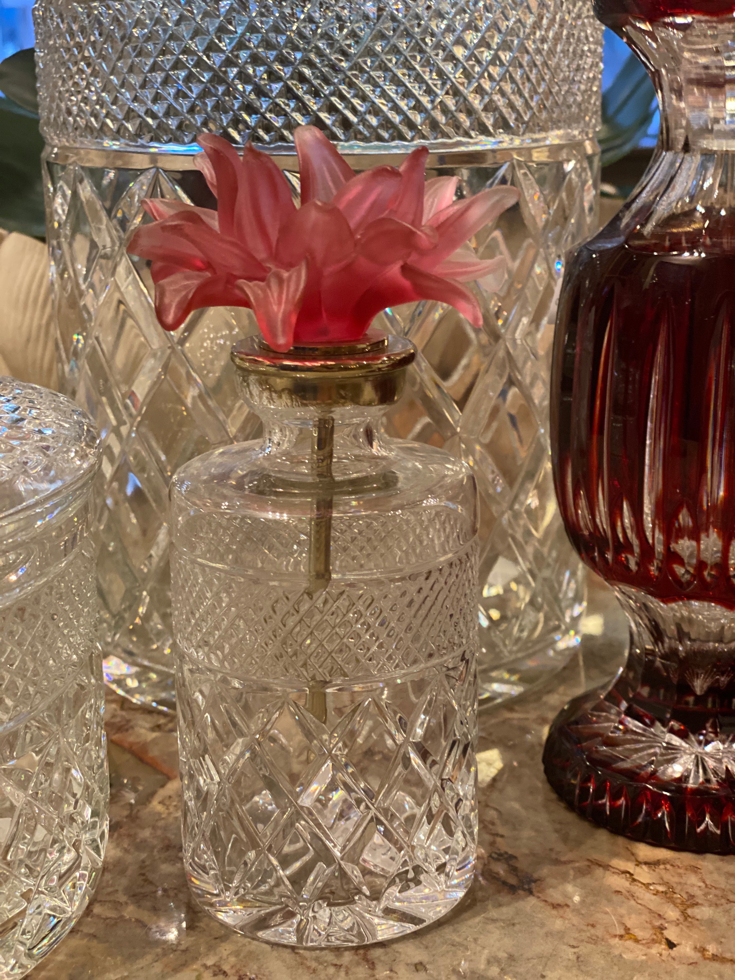 Rouge Crystal Gift Set with Silk Faux Flower Arrangement (Copy)