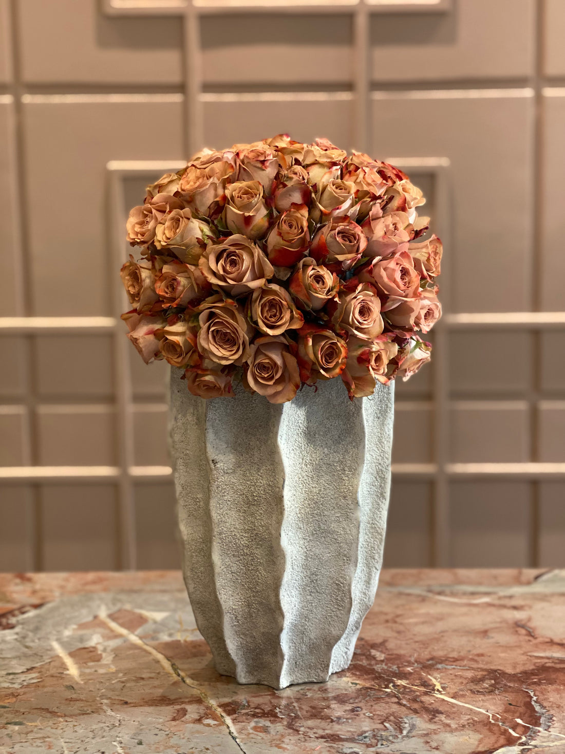 Rustic Cappucine Flower Arrangement