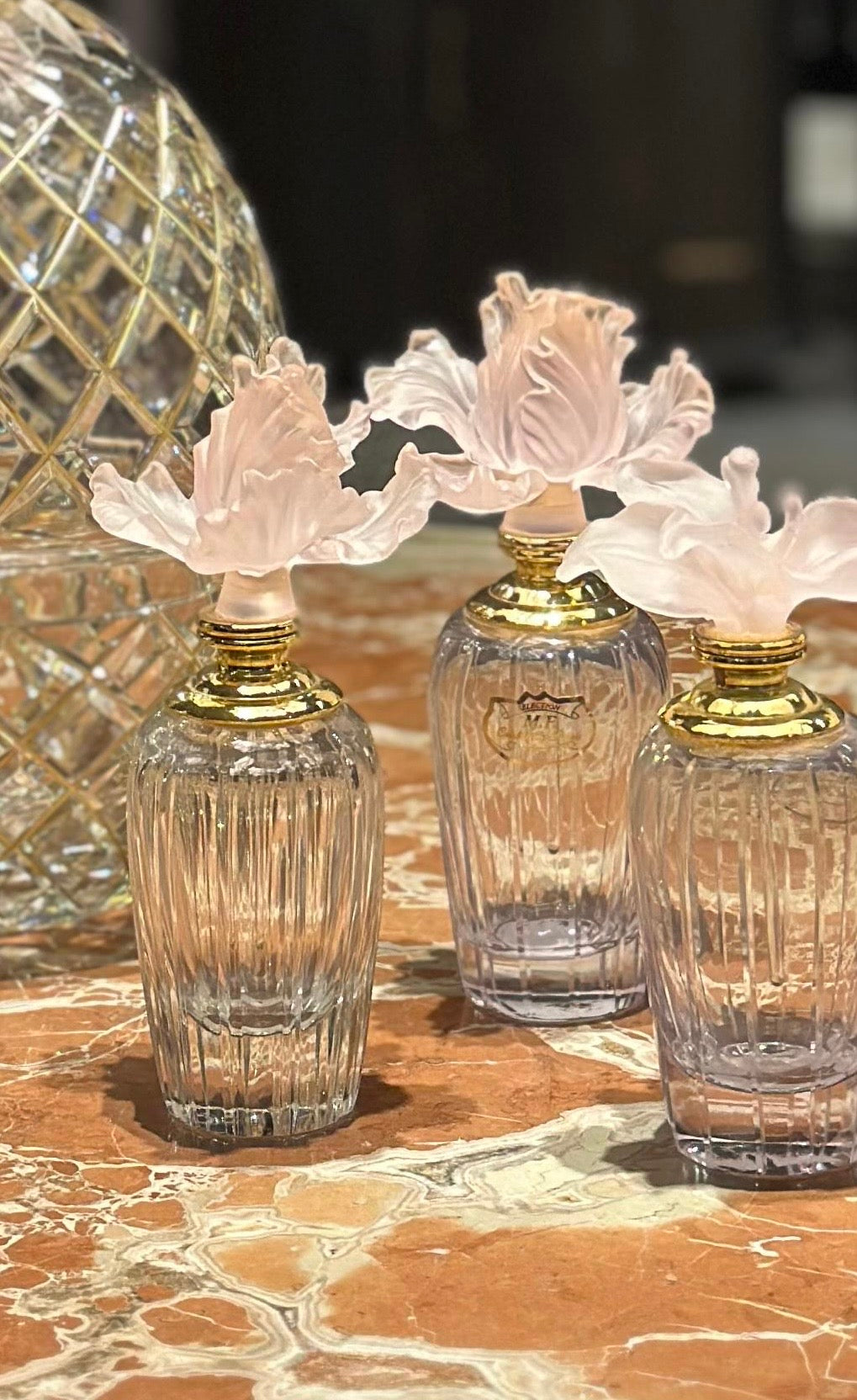 Rosy Bloom Crystal Set