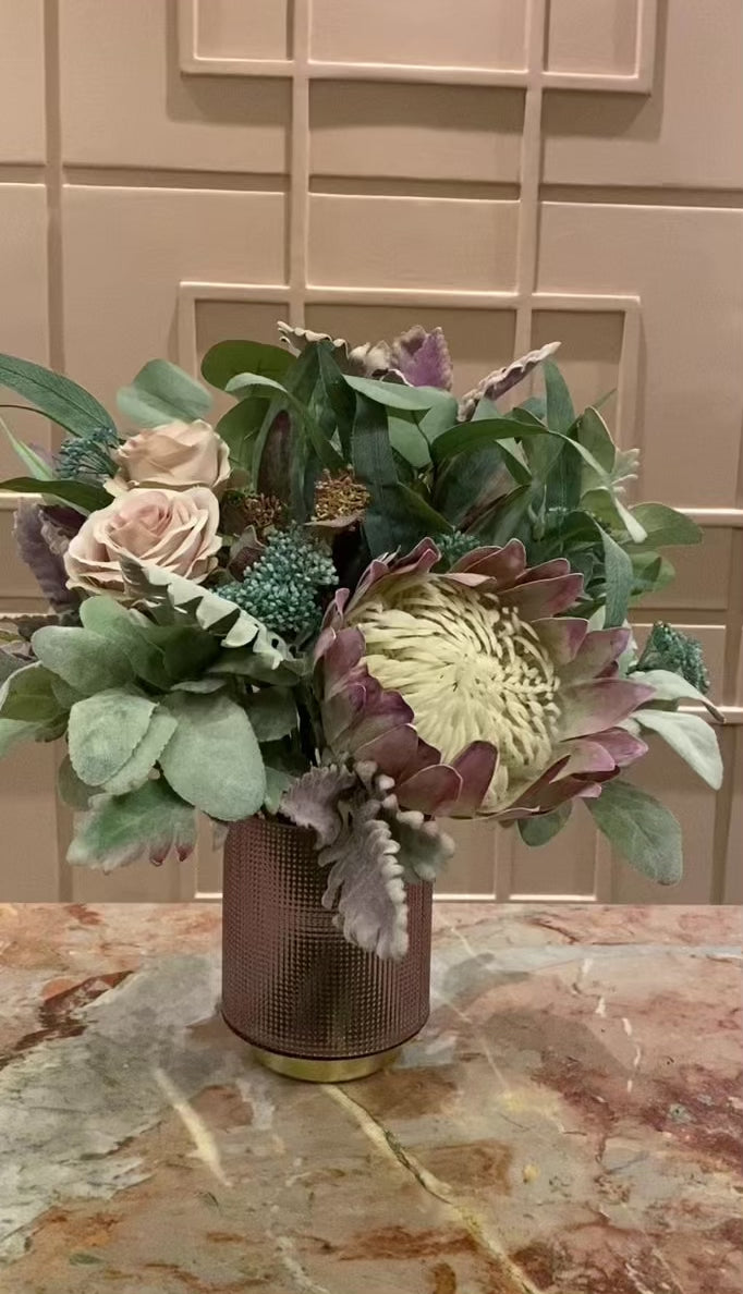 Protea Silk Faux Flower Arrangement