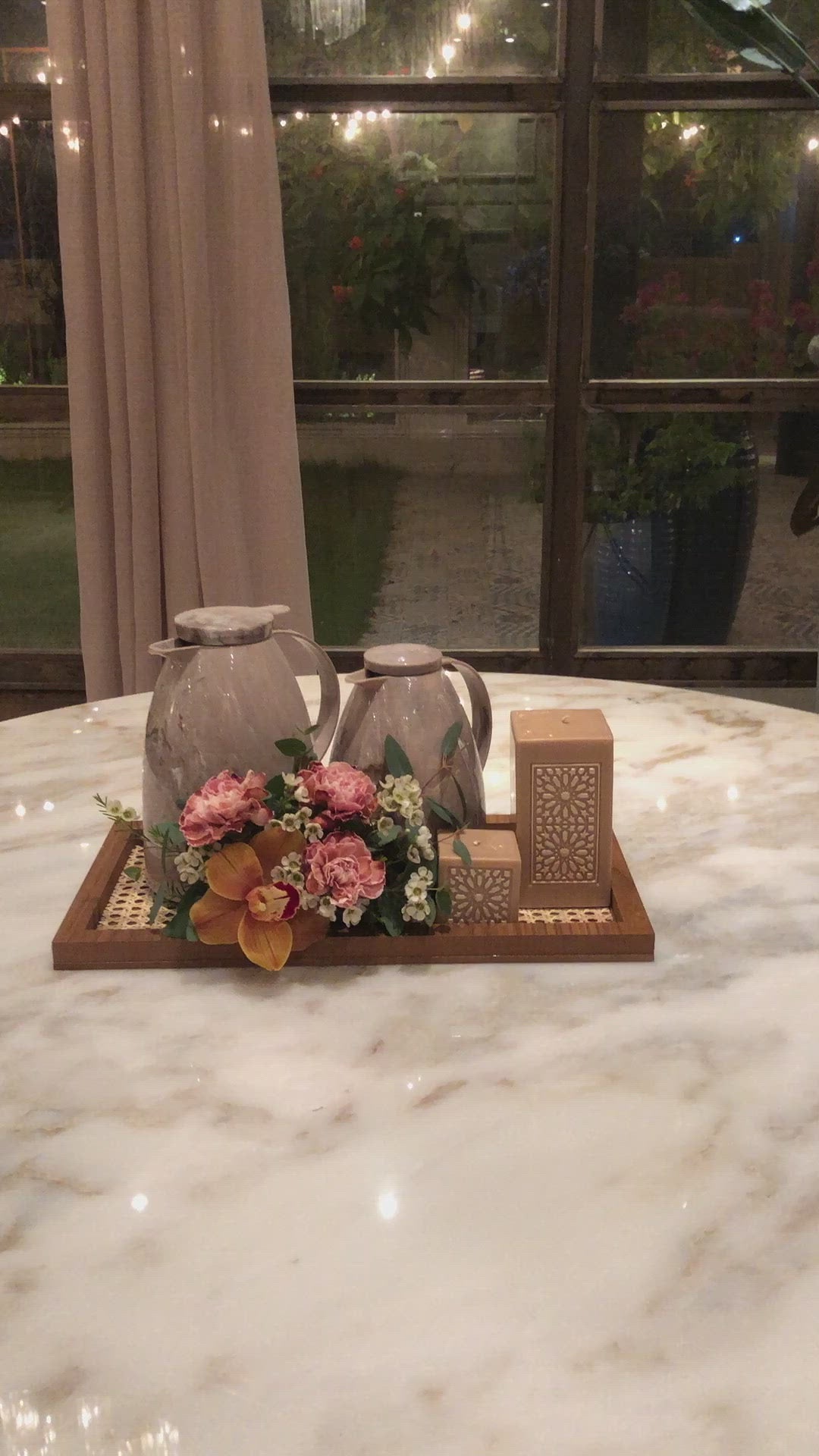 Coffee & Tea Pot with Scented Candle Gift Arrangement