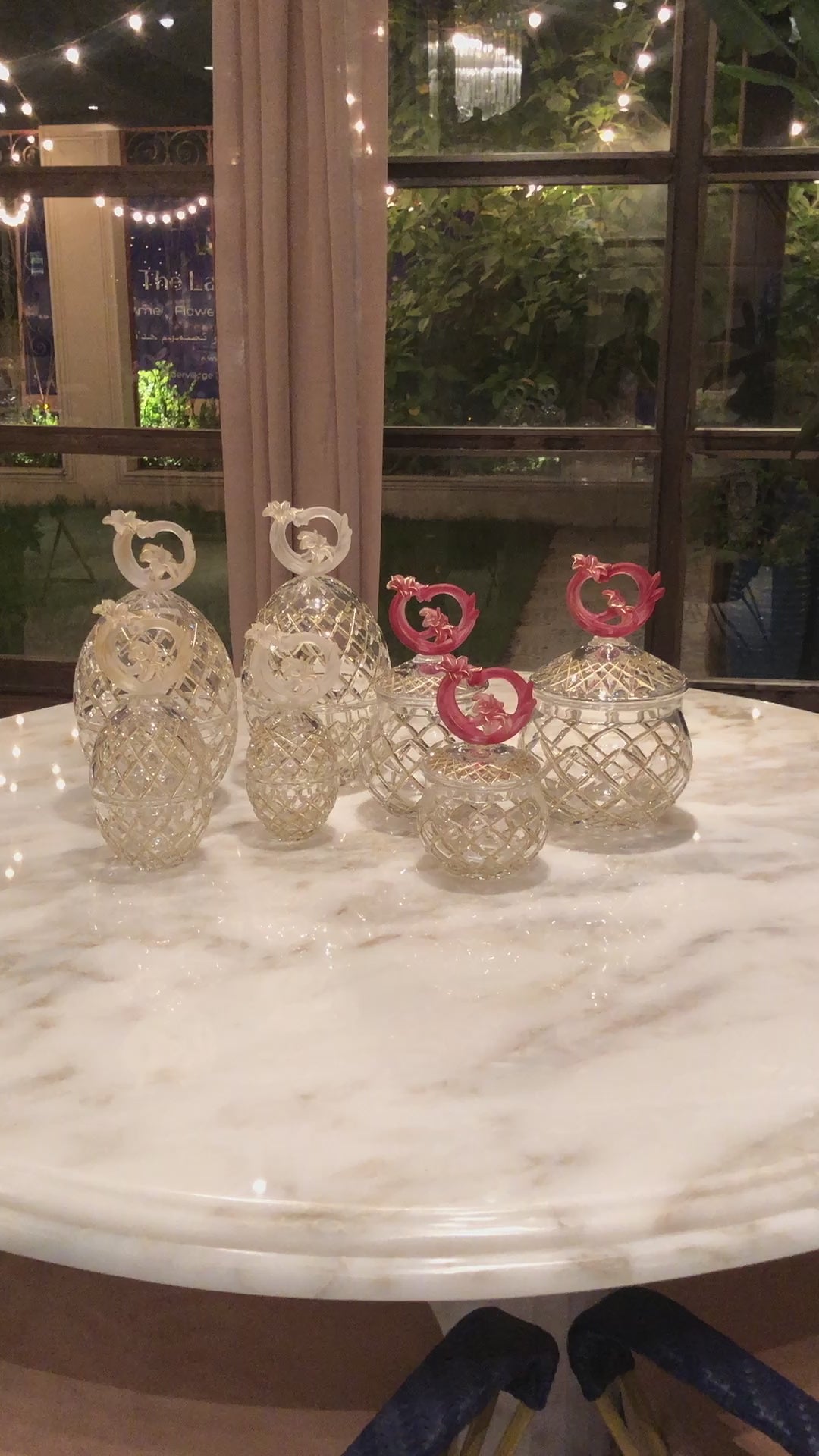 Rouge Fleur Bonbonnière Jars