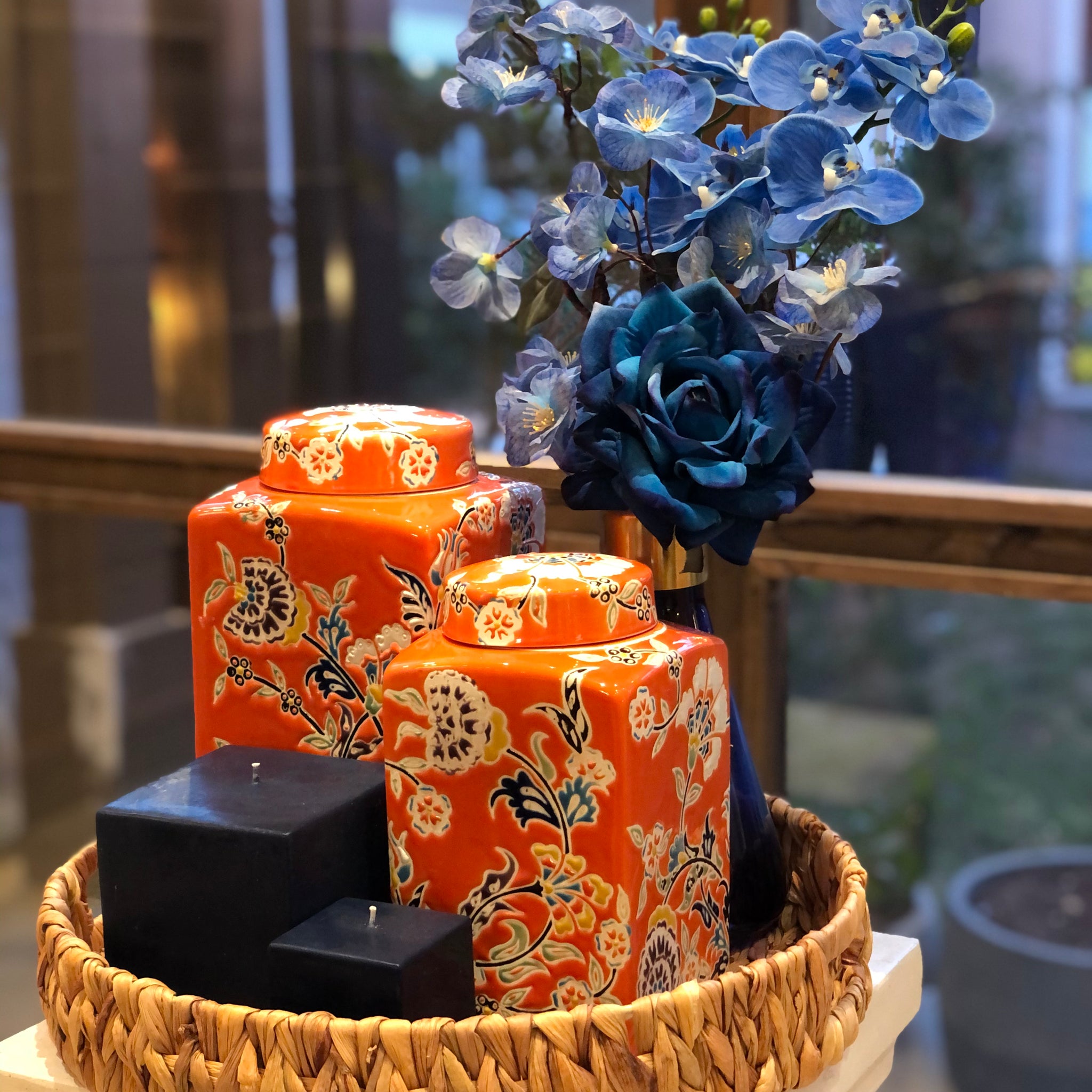 Spanish Porcelain Jars with Tunisian Rose Scented Gift Set