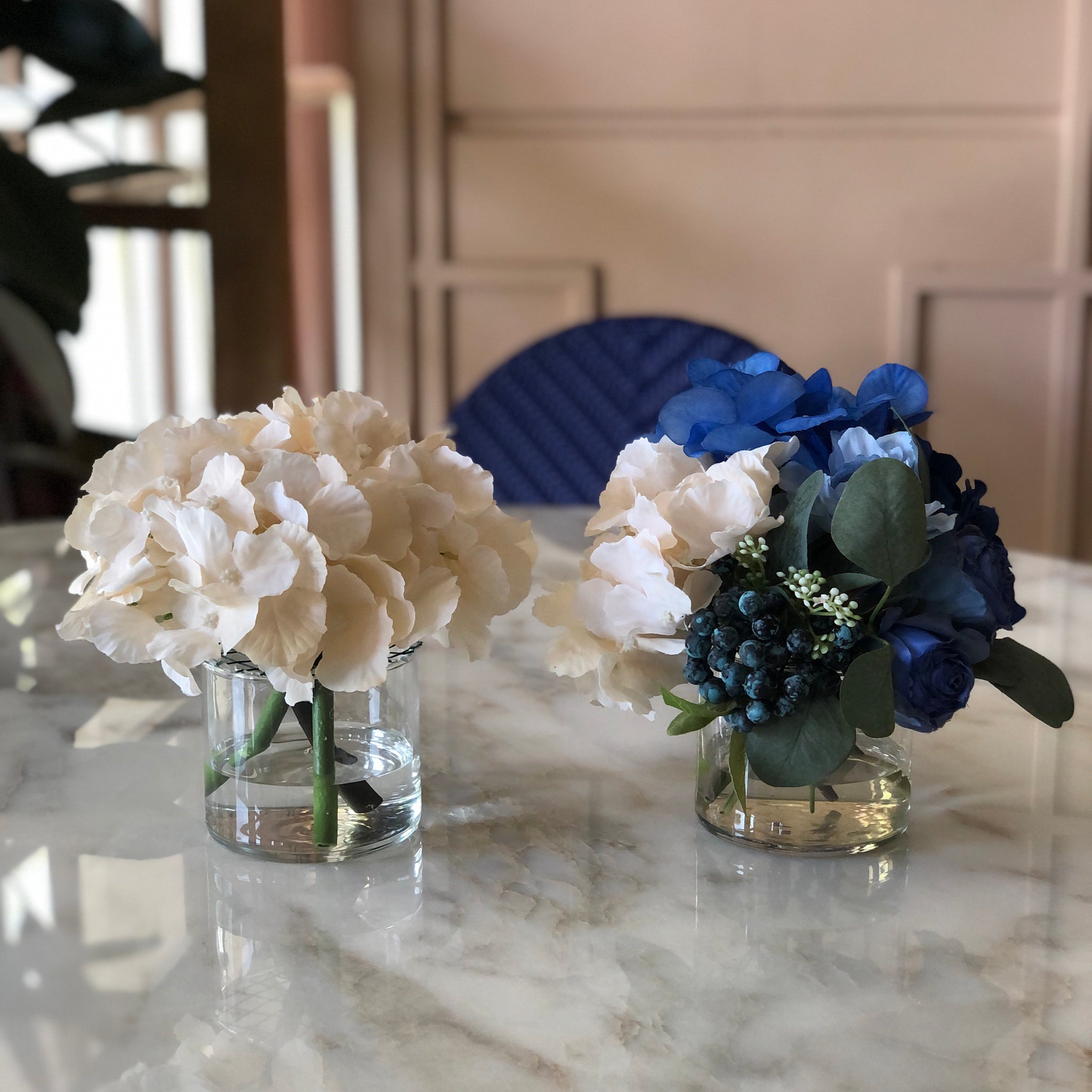 Silk Faux Flower Arrangements in Gel
