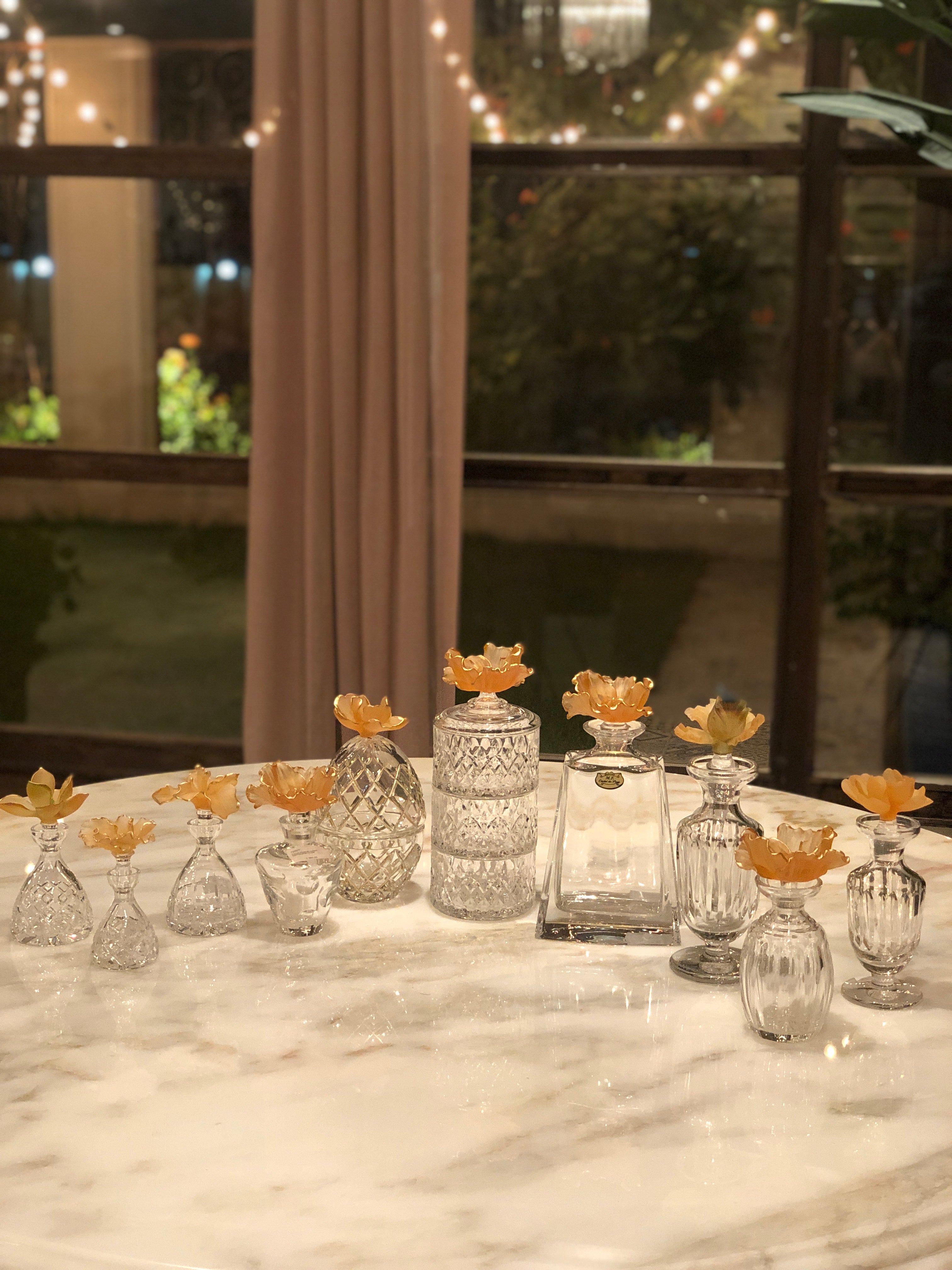 Ochre Fluer Crystal Carafe Bottle