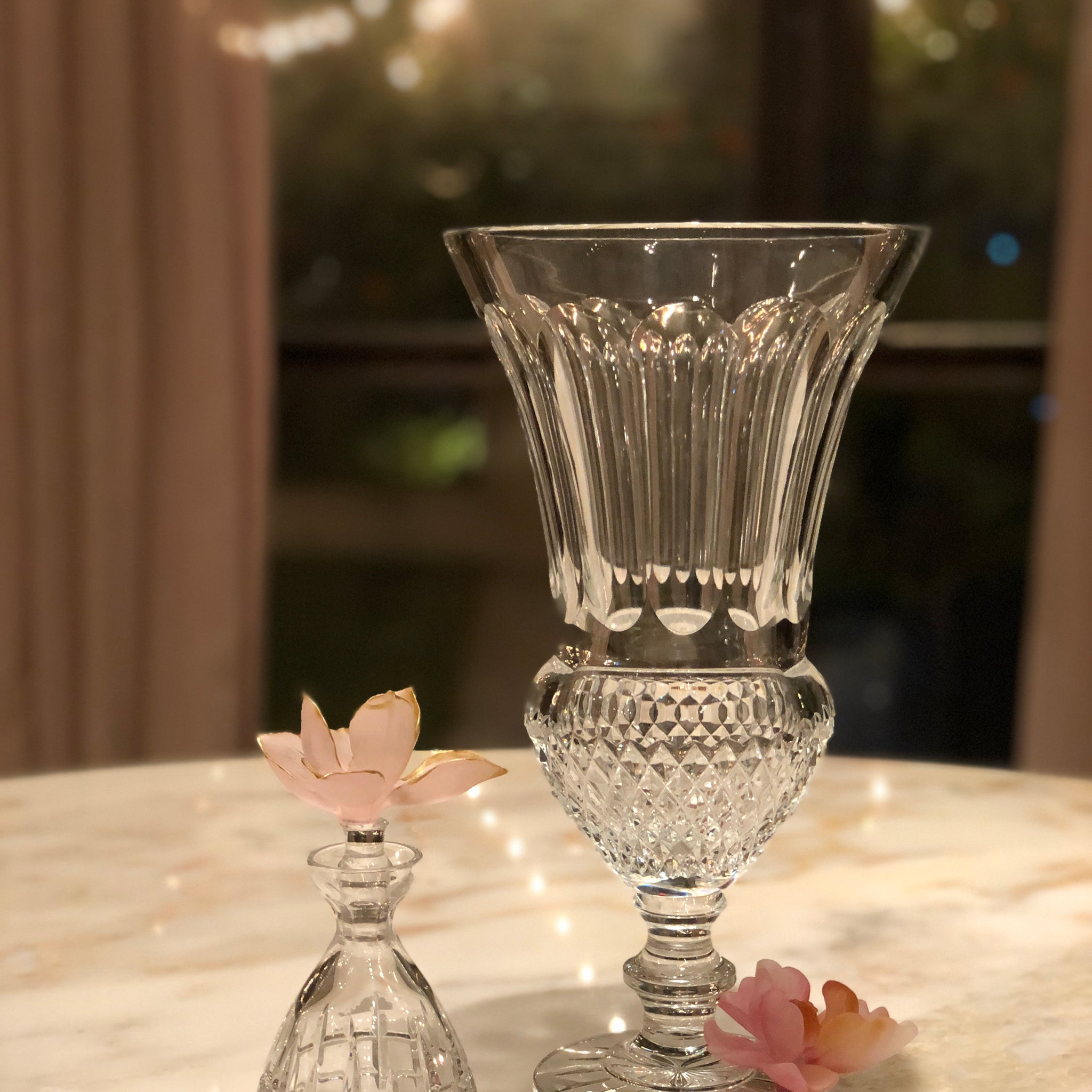 Vase & Perfume Bottle Pink Coral Set
