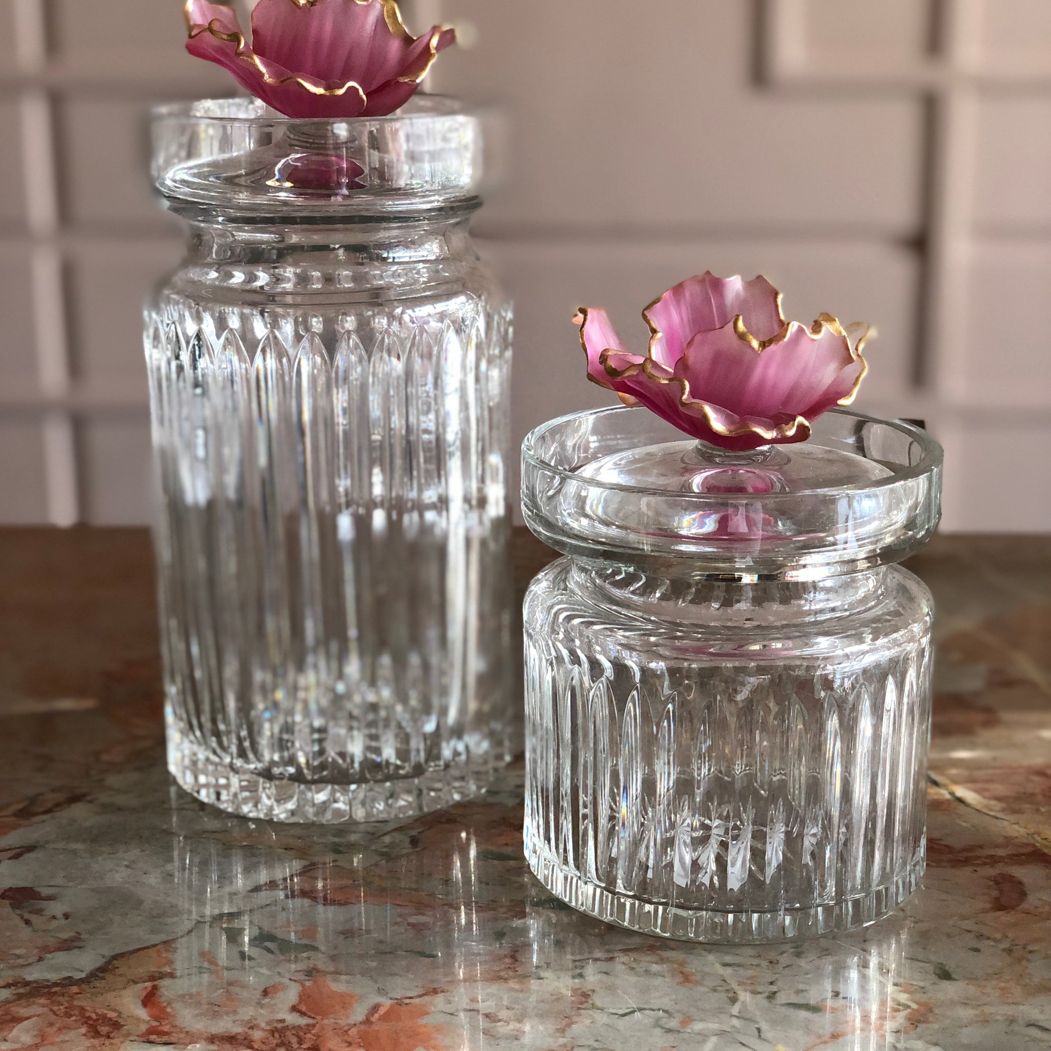 Roseate Fluer Crystal Jars