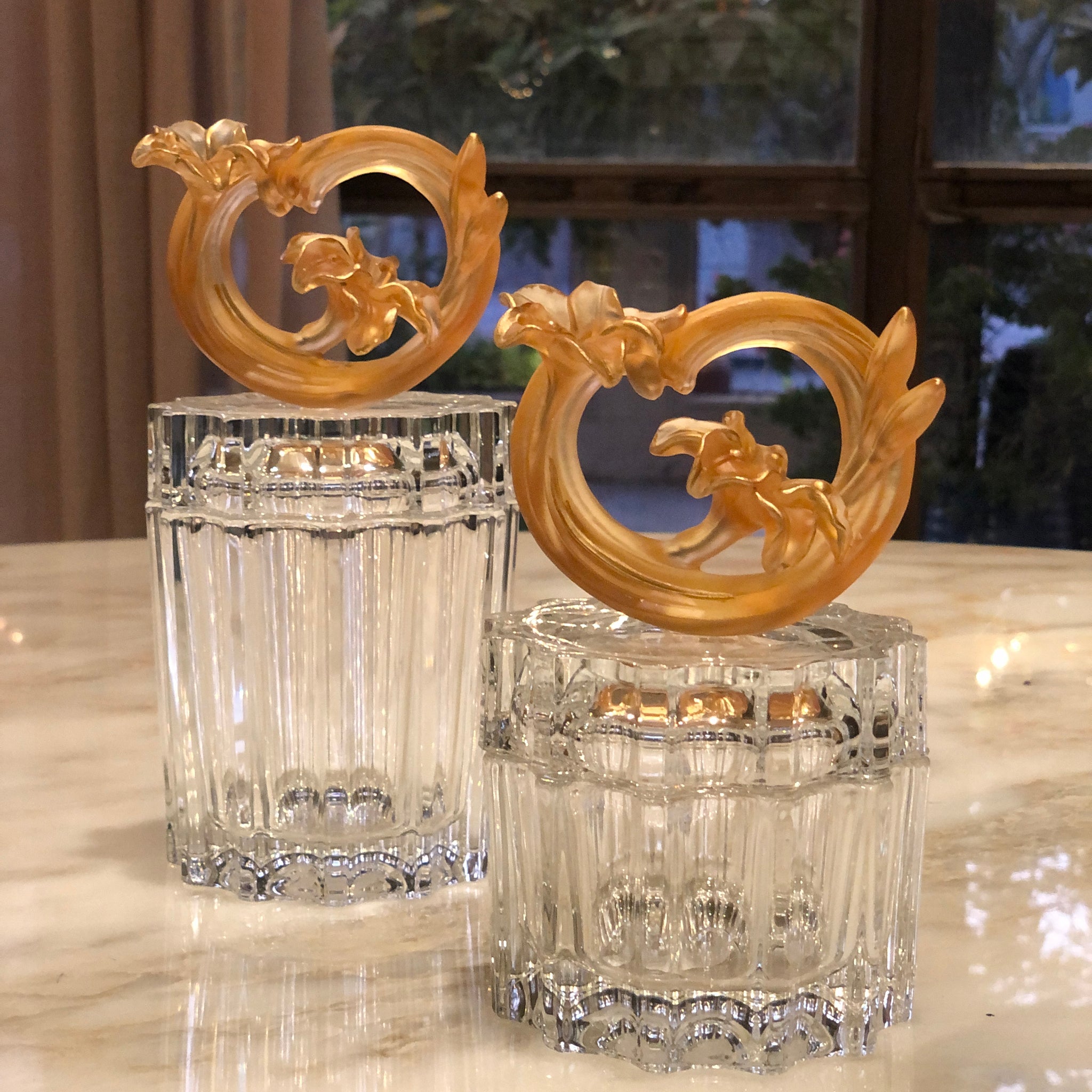Carnelian Fluers Crystal Jar Facette