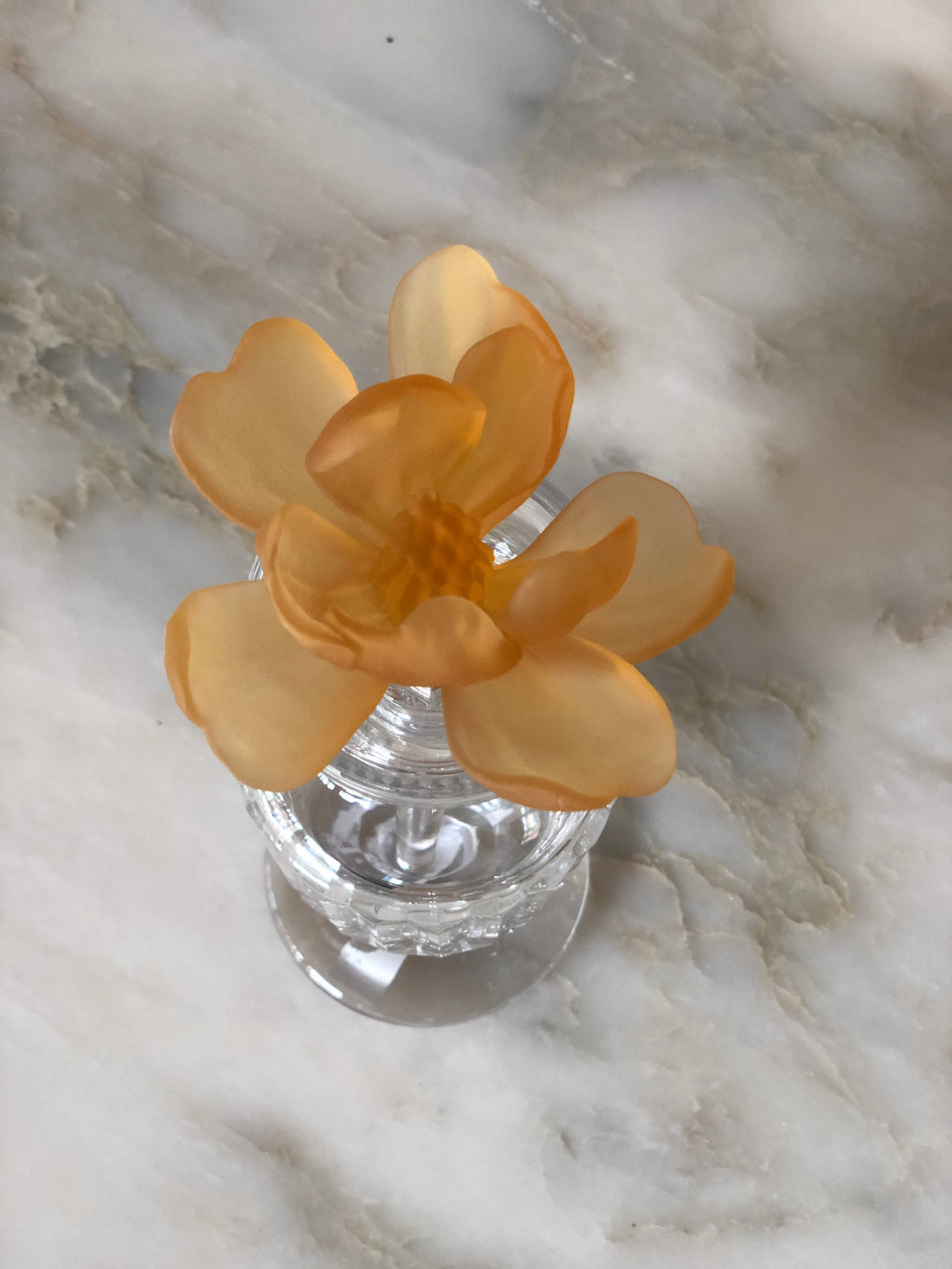 Ochre Fluers Footed Perfume Bottle