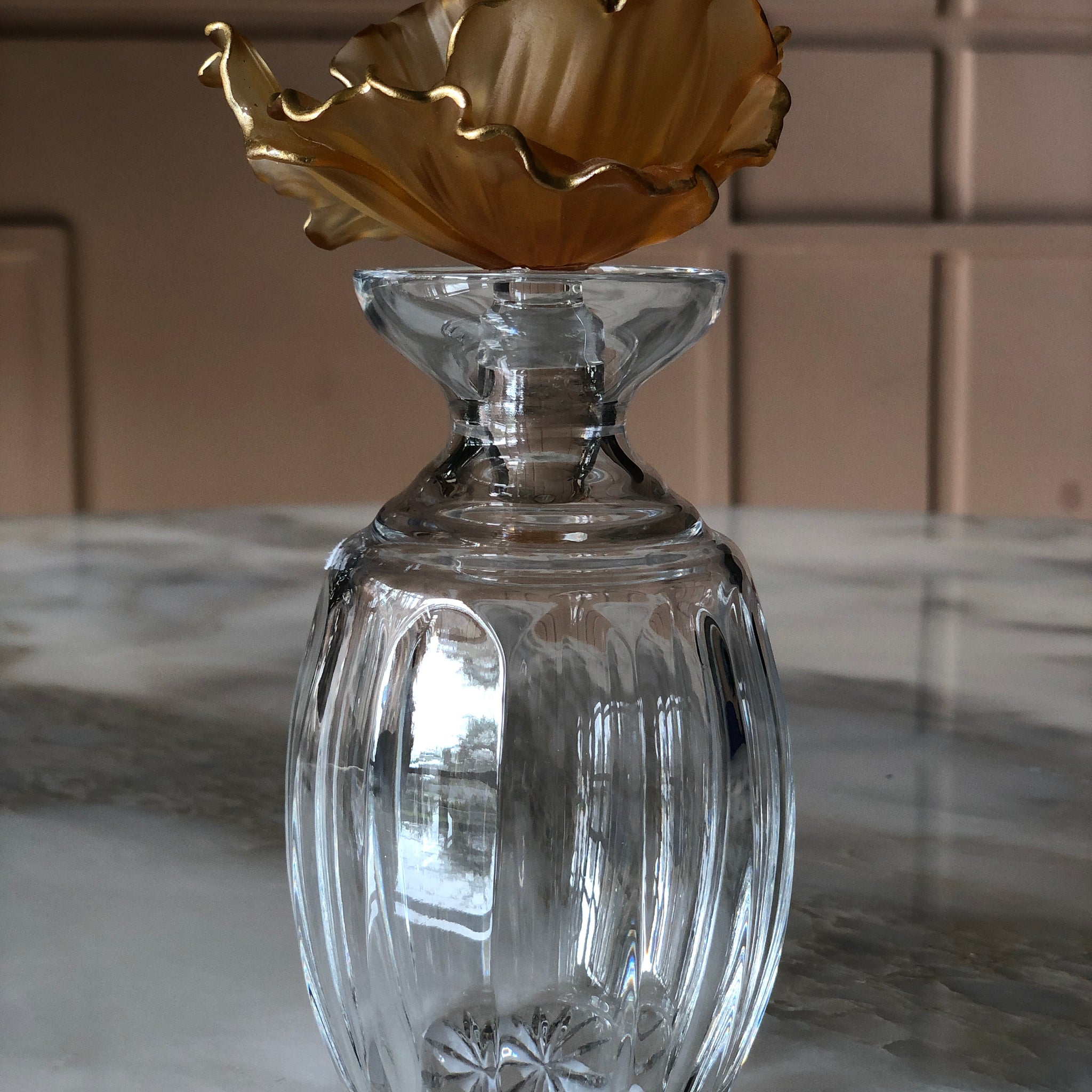 Ochre Fluer Crystal Perfume Bottle