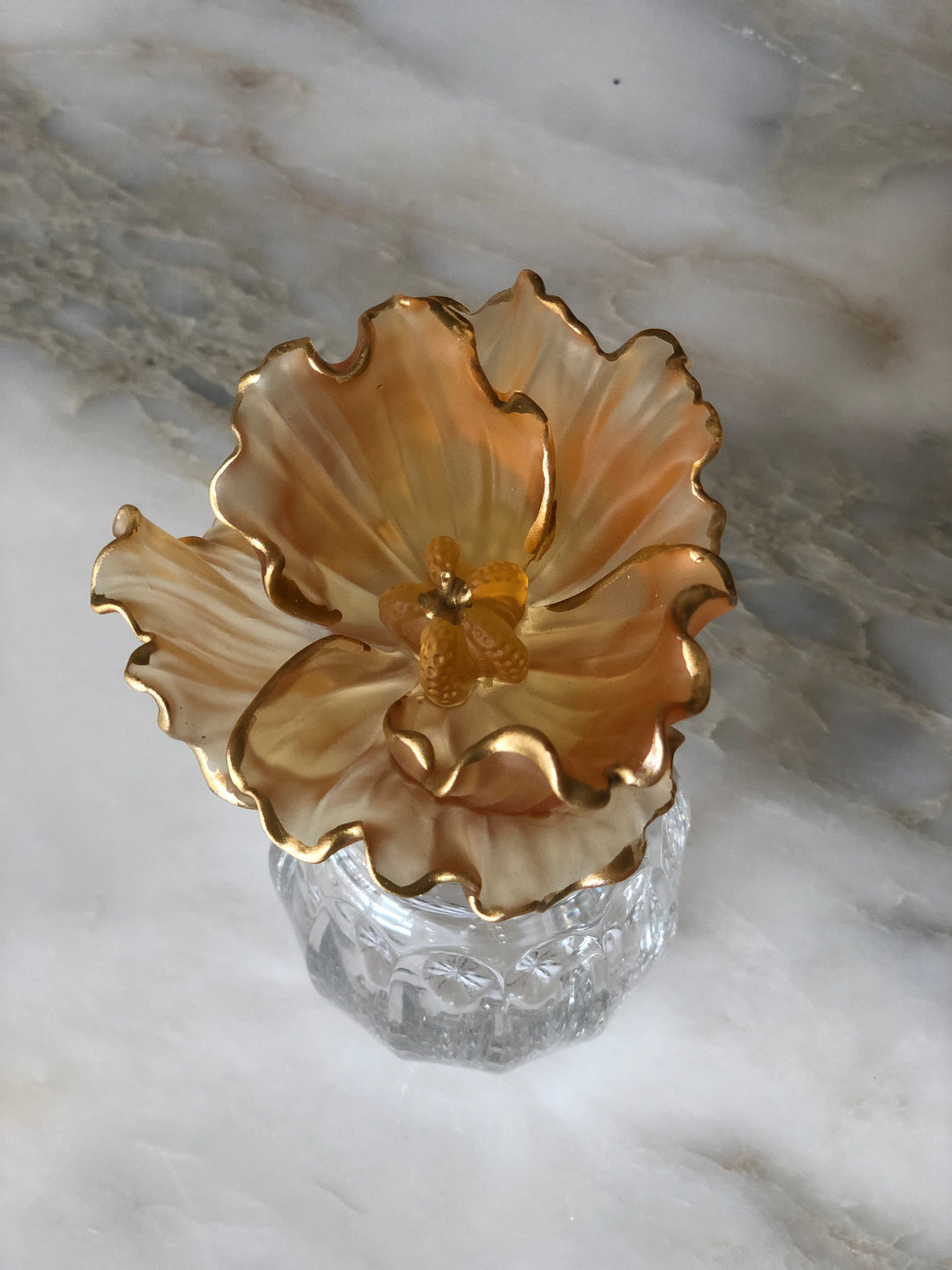 Ochre Fluer Crystal Perfume Bottle