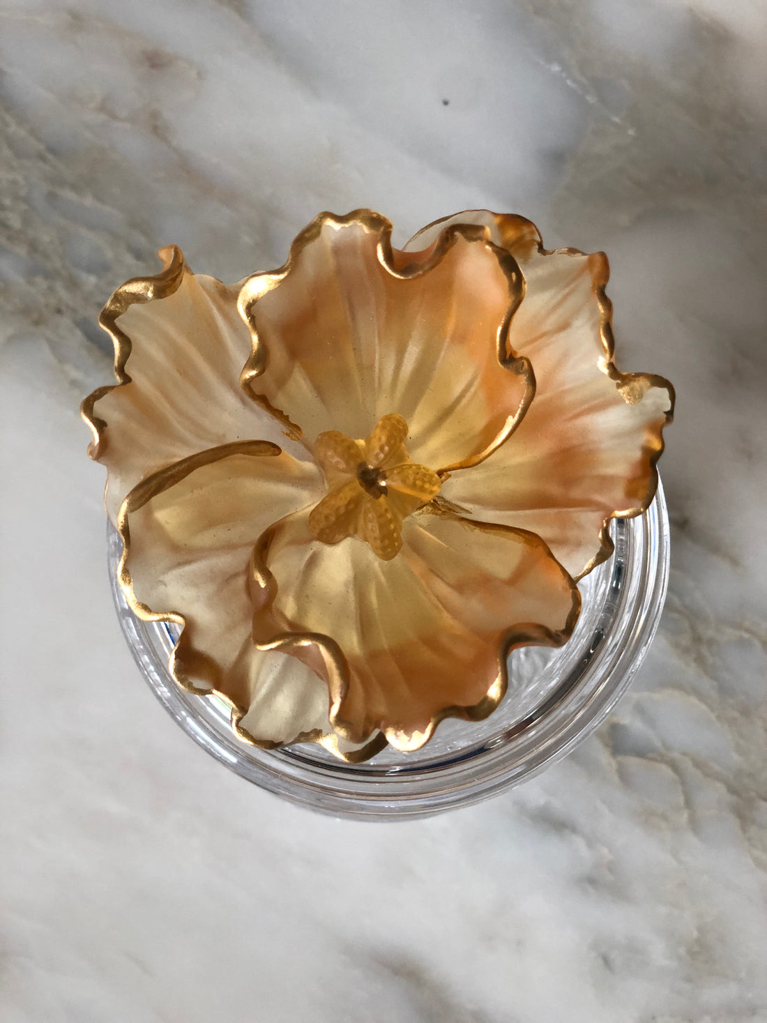 Ochre Fleur 3 Layered Crystal Jar