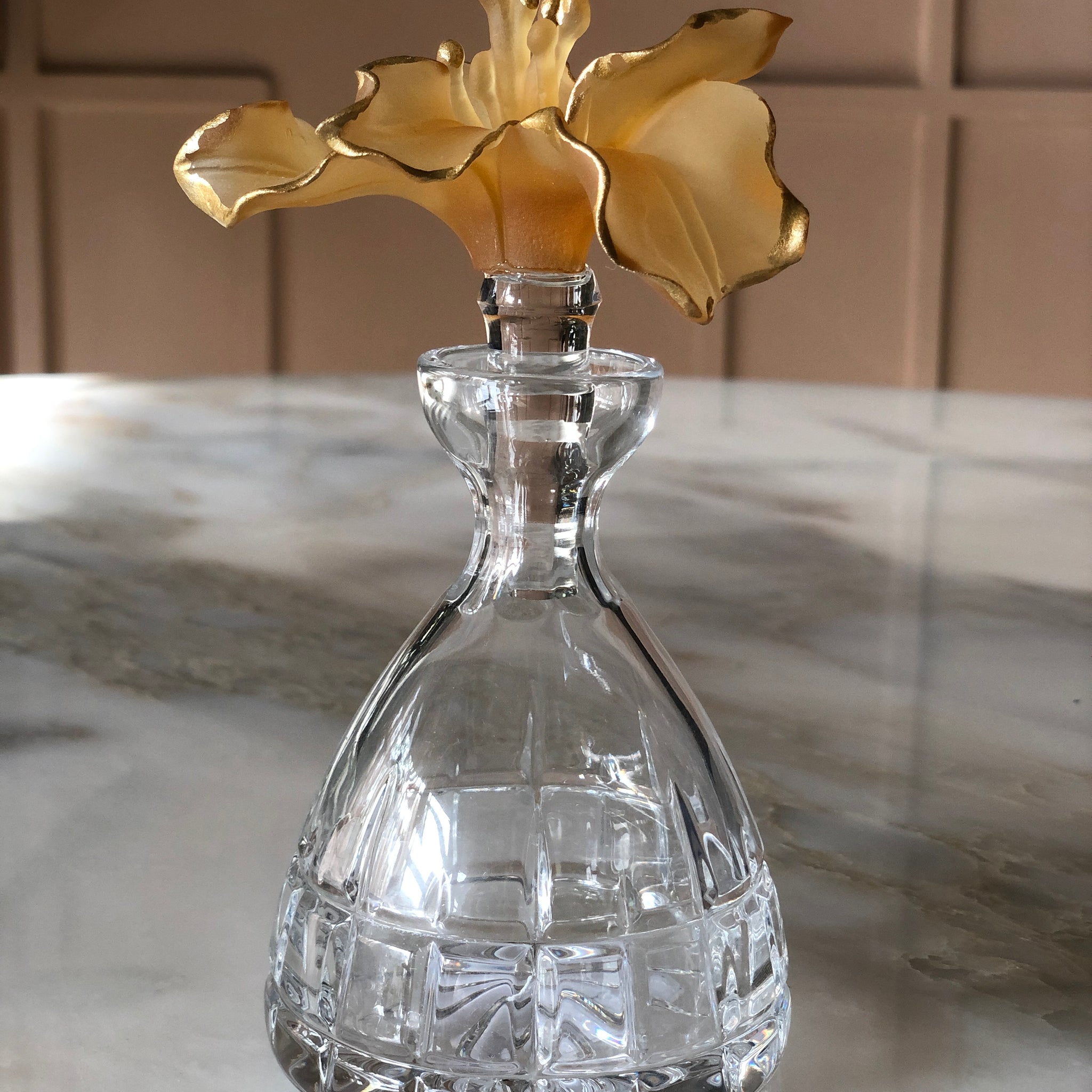 Ochre Fleur Flacon Crystal Perfume Bottle