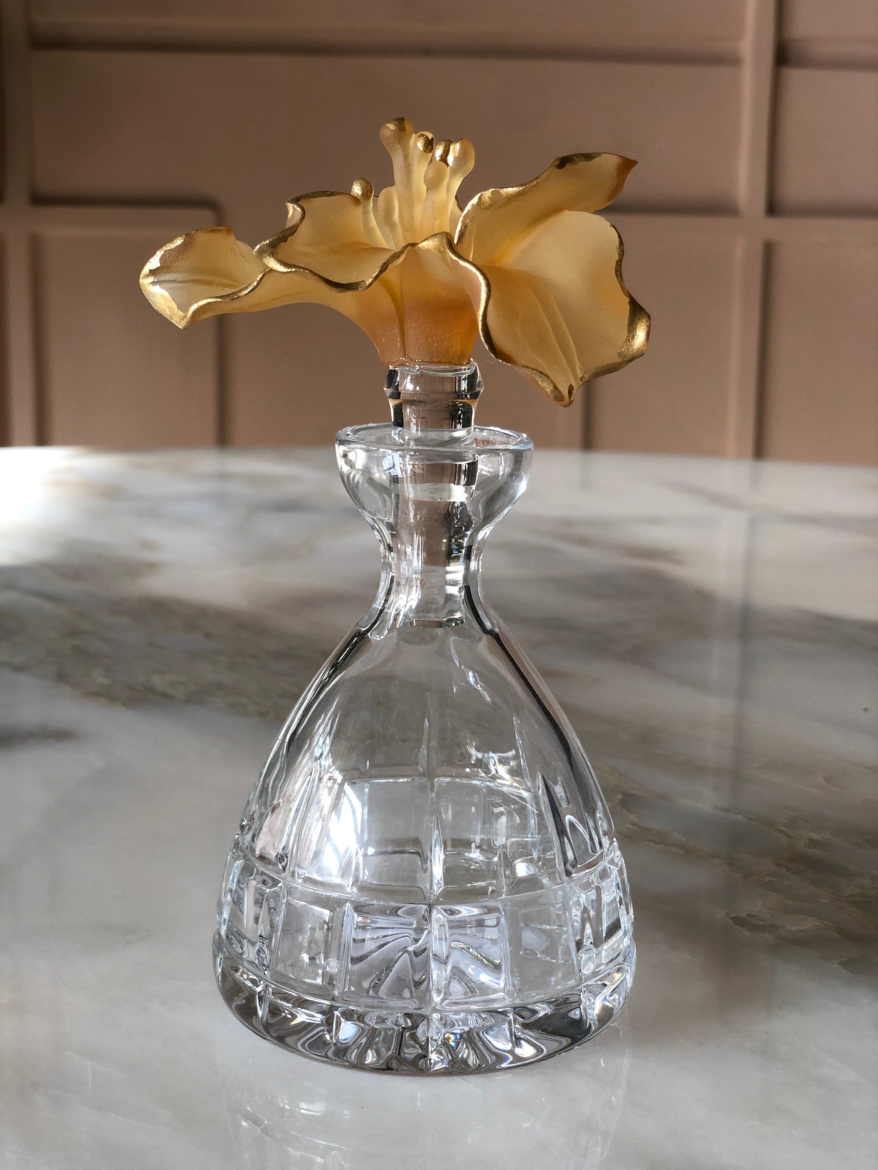 Ochre Fleur Flacon Crystal Perfume Bottle