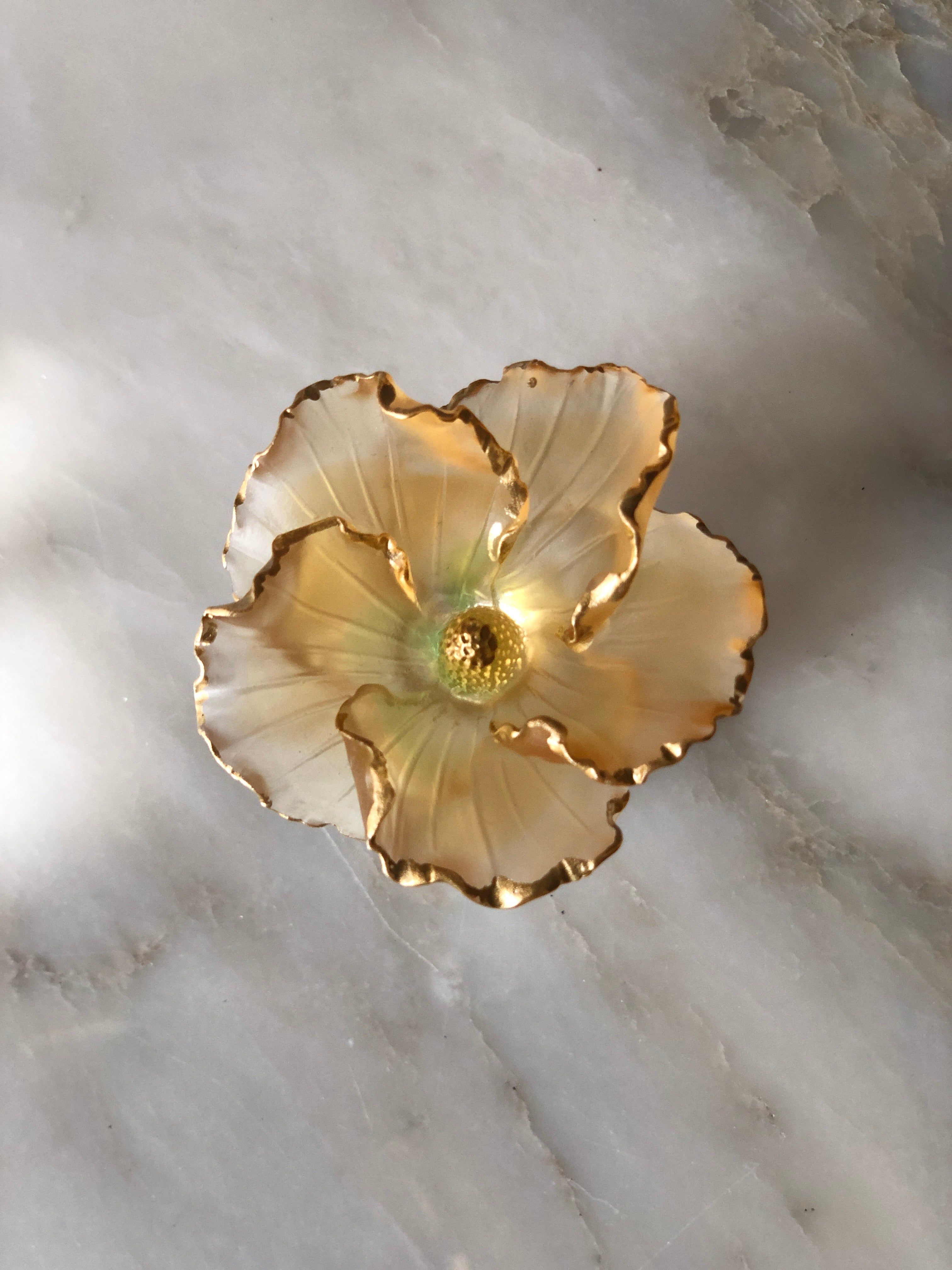 Ochre Fleur Flacon Small Crystal Perfume Bottle