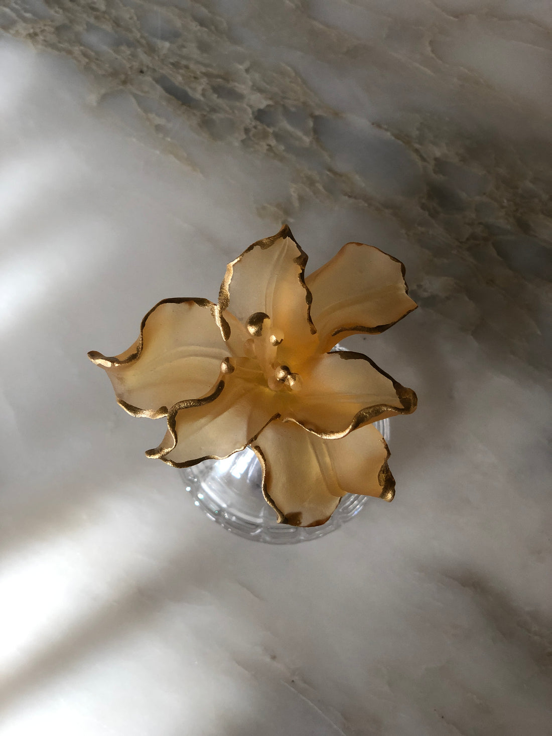 Ochre Fleur Flacon Crystal Perfume Bottle