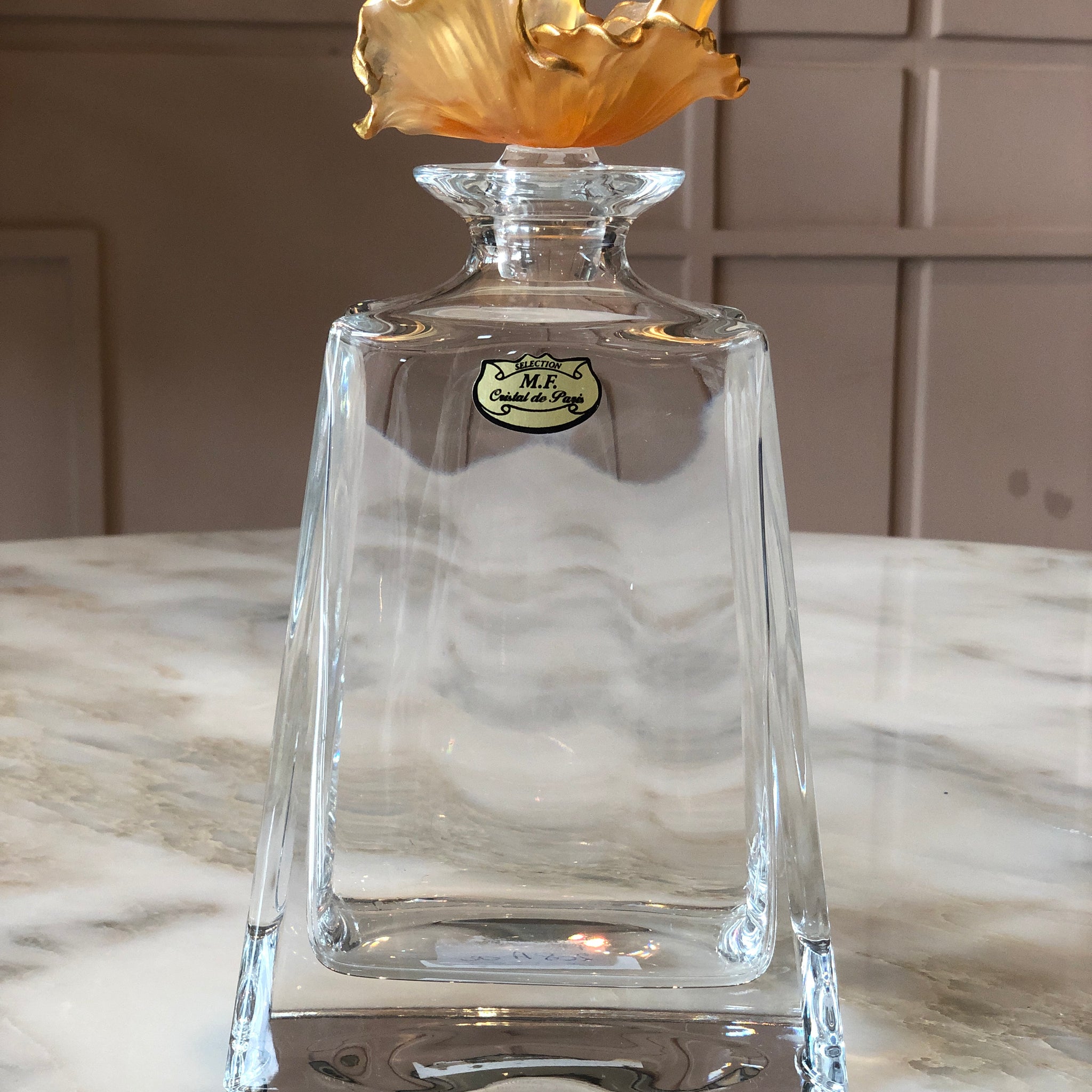Ochre Fluer Crystal Carafe Bottle
