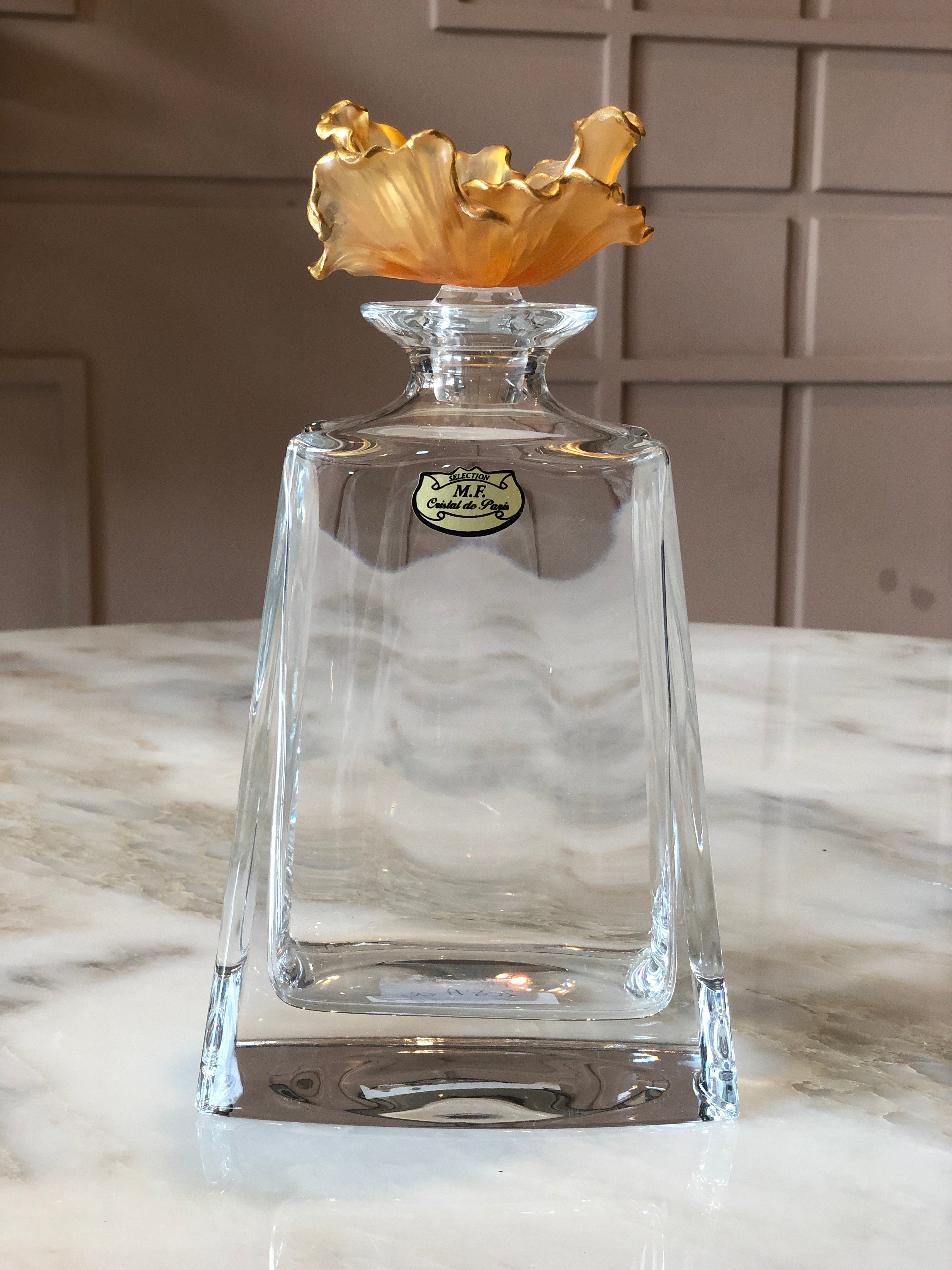Ochre Fluer Crystal Carafe Bottle