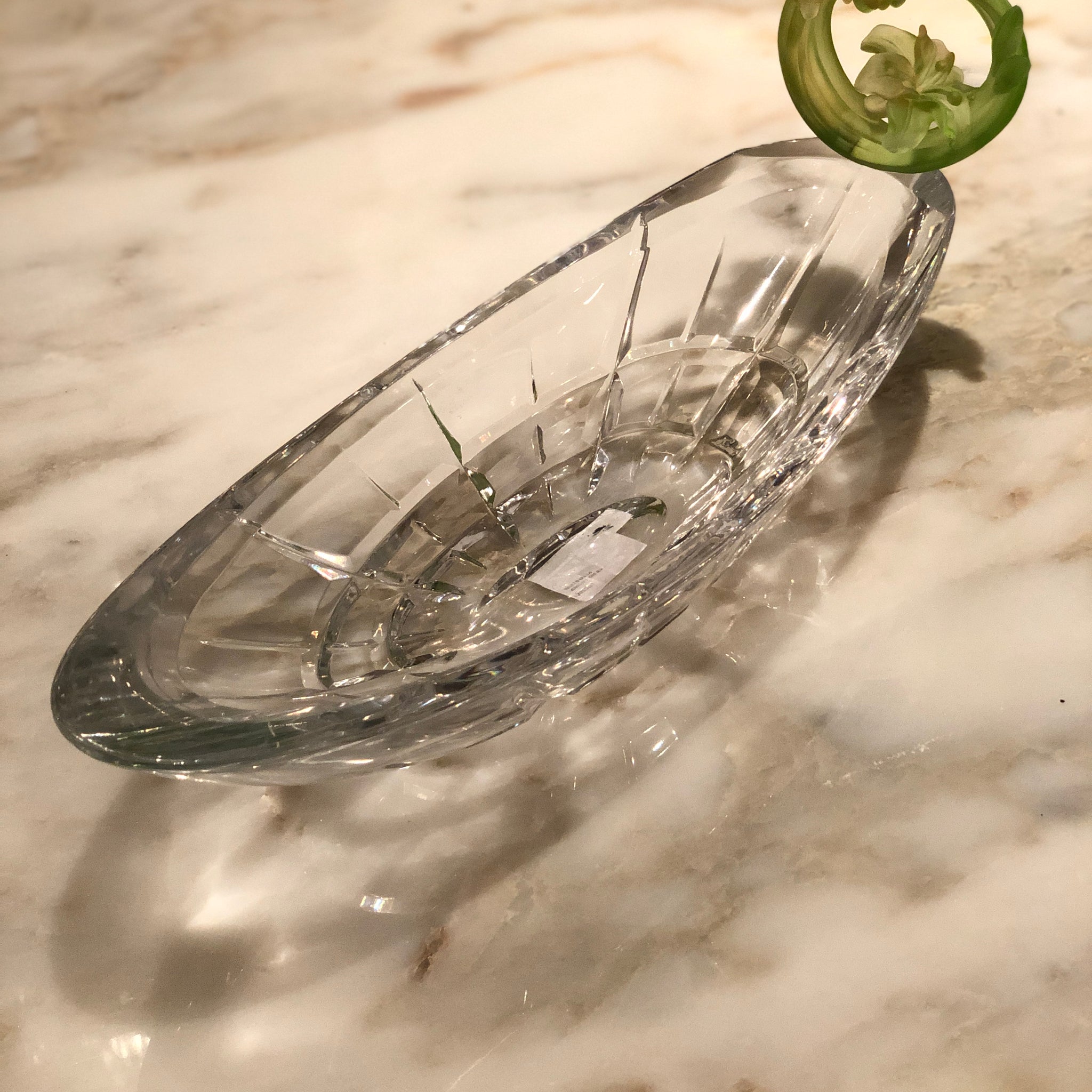 Chartreuse Fluer Jardinier Long Crystal Bowl