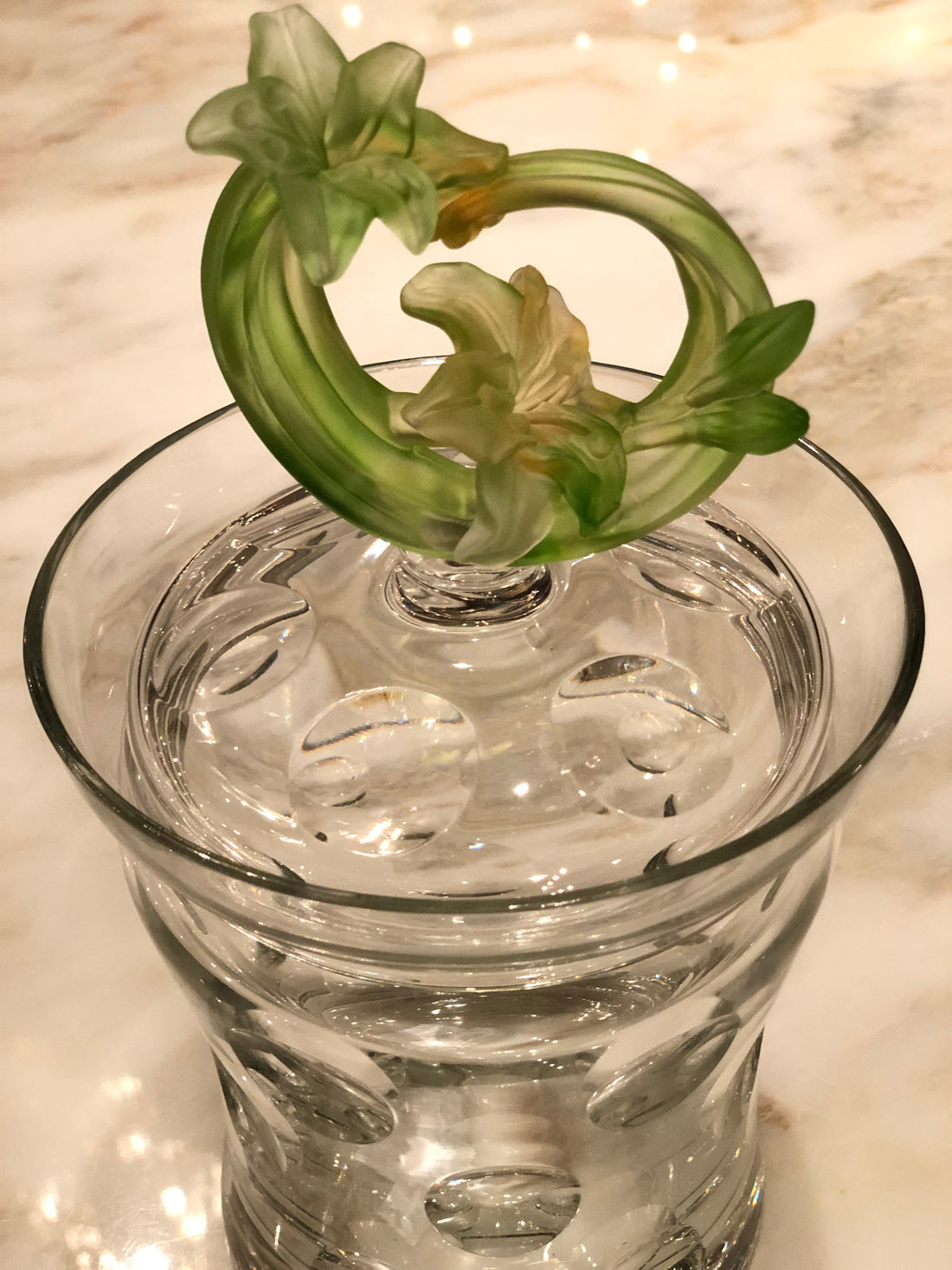 Chartreuse Fleur Crystal Dotted Jar