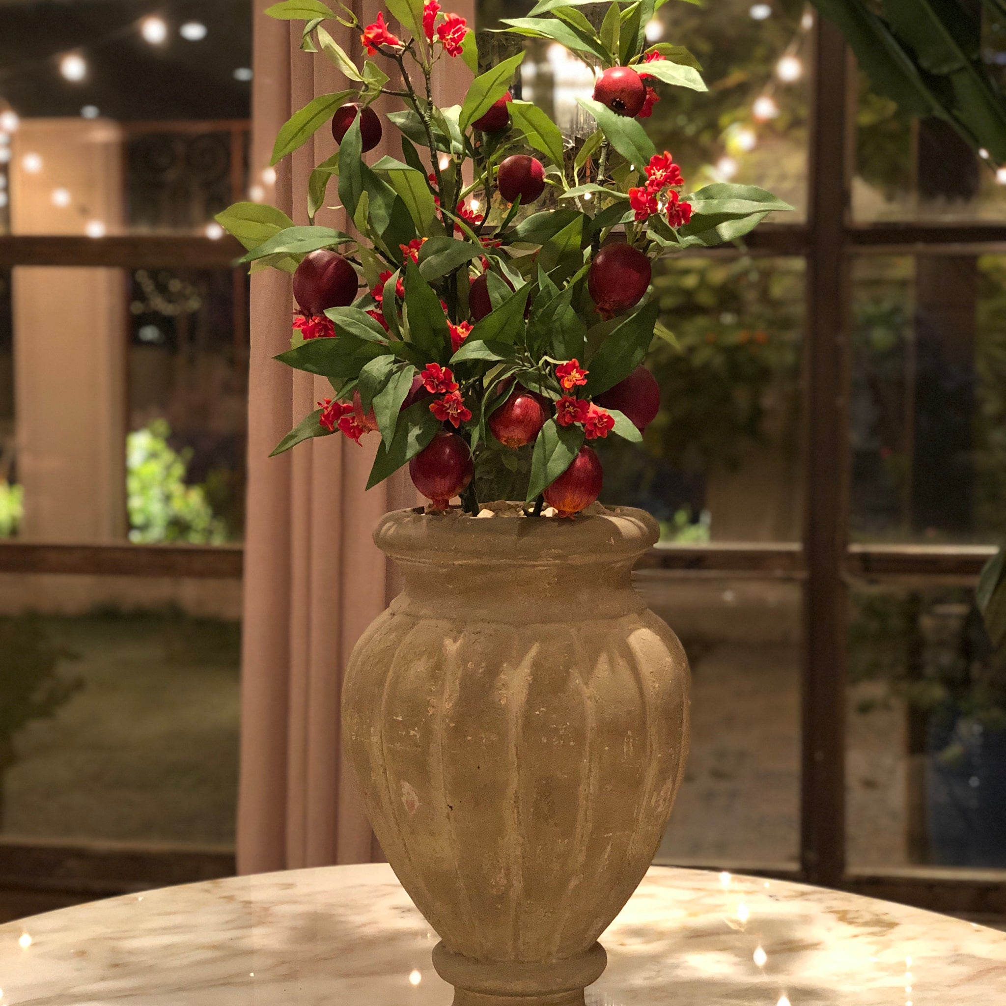 Faux Artificial Pomegranate Tree