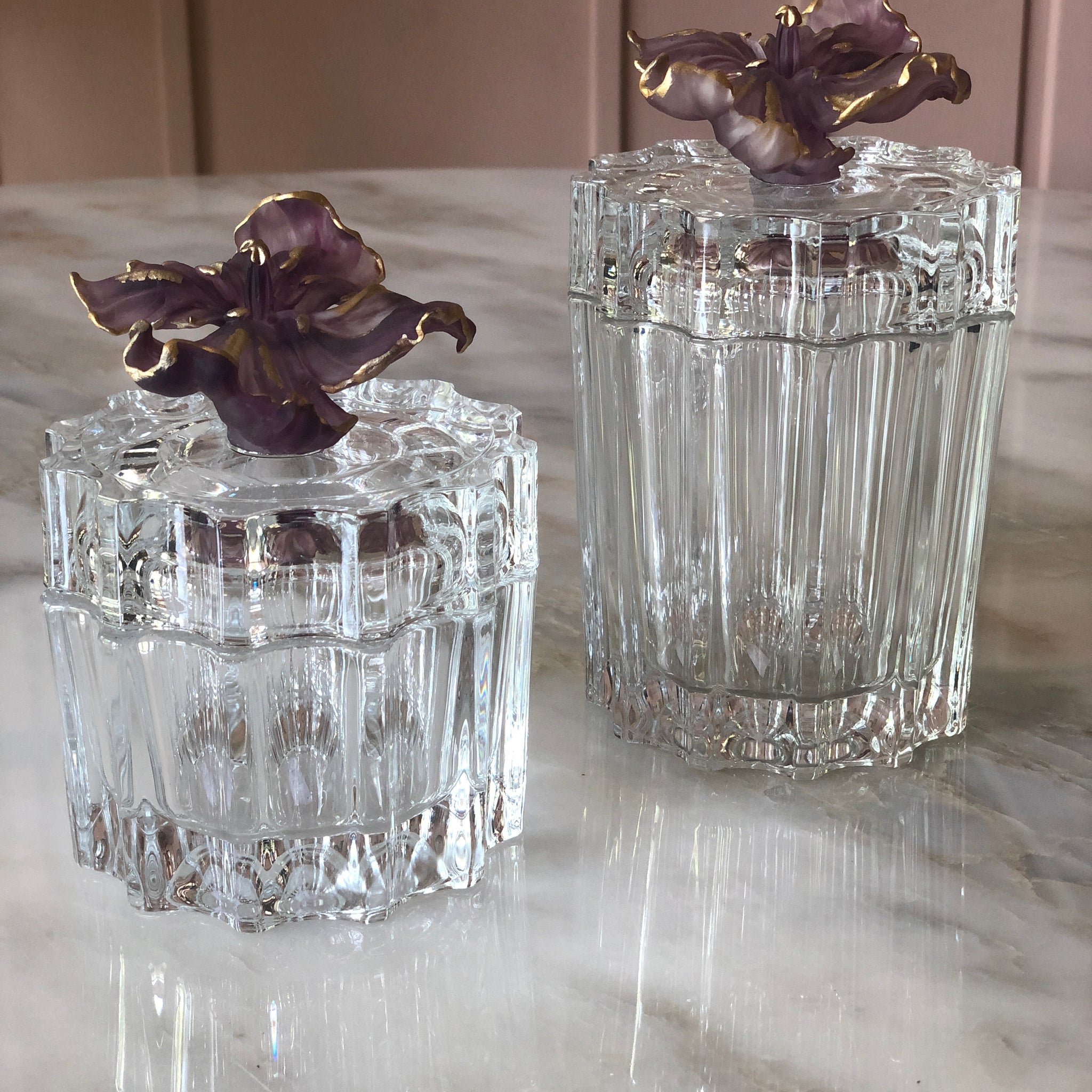 Georges  Fleur Crystal Candy Jar