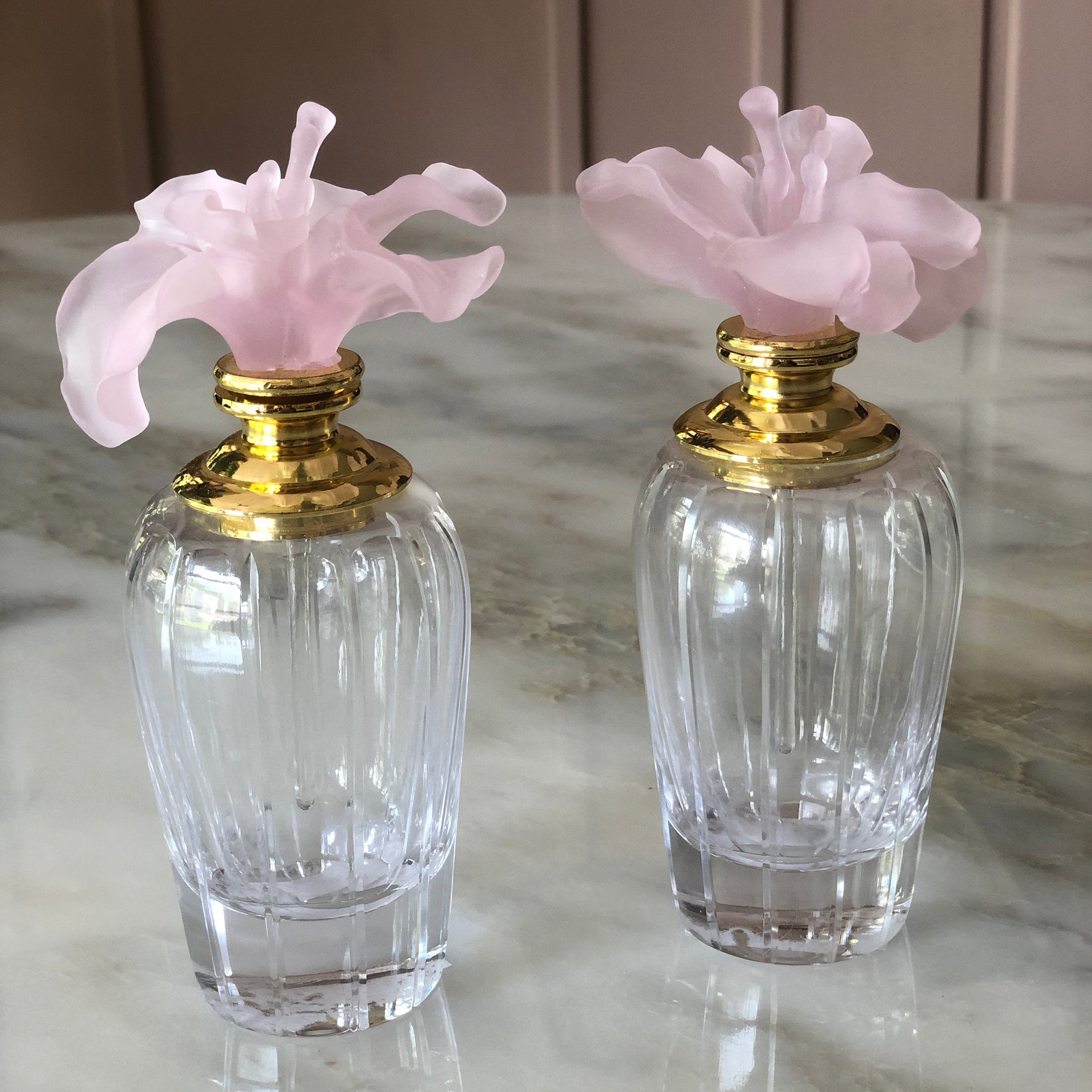 Coral Pink Fluer Perfume Bottles