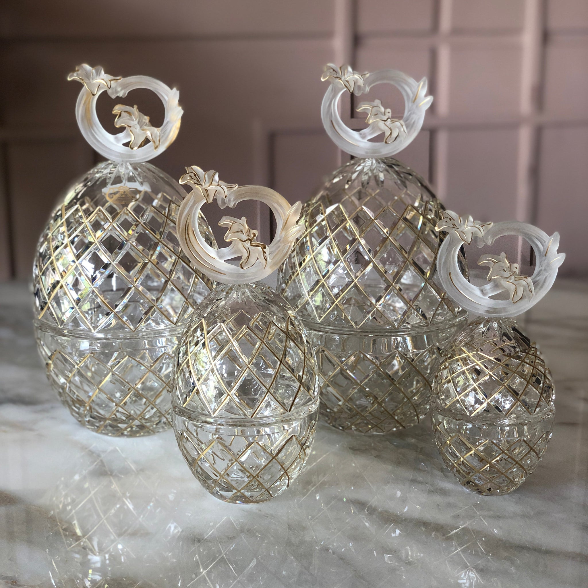 Elegance Crystal Egg Jars