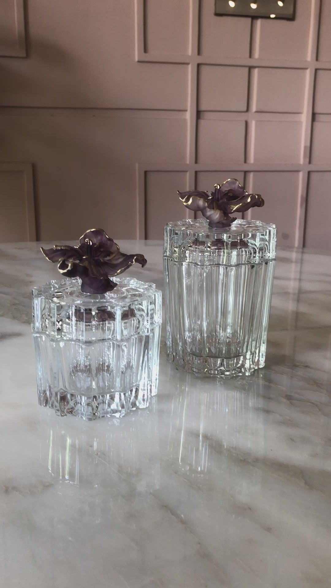 Georges  Fleur Crystal Candy Jar