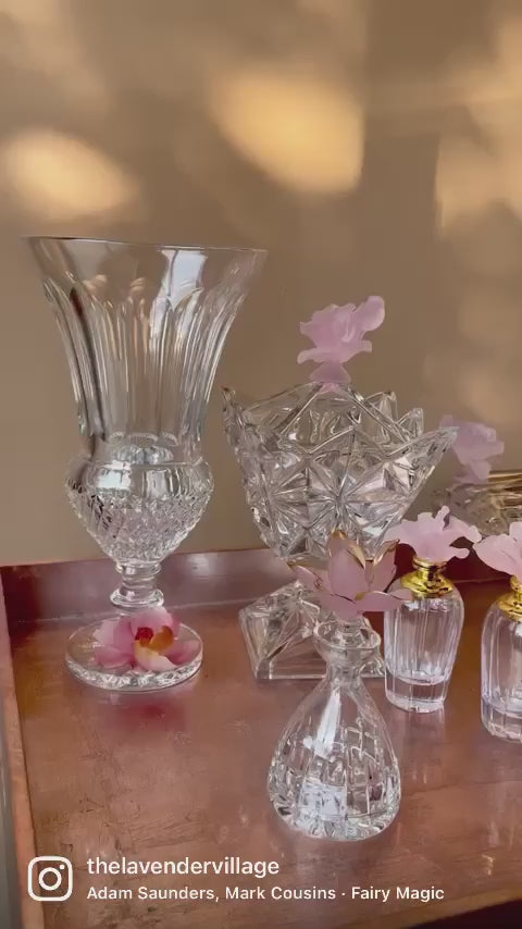 Rose Gold Tray Stand & Pink Coral Crystal Gift Set