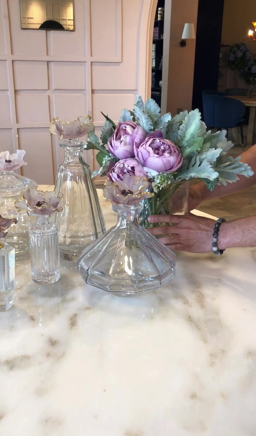 Mauve Fleur Crystals Gift Set